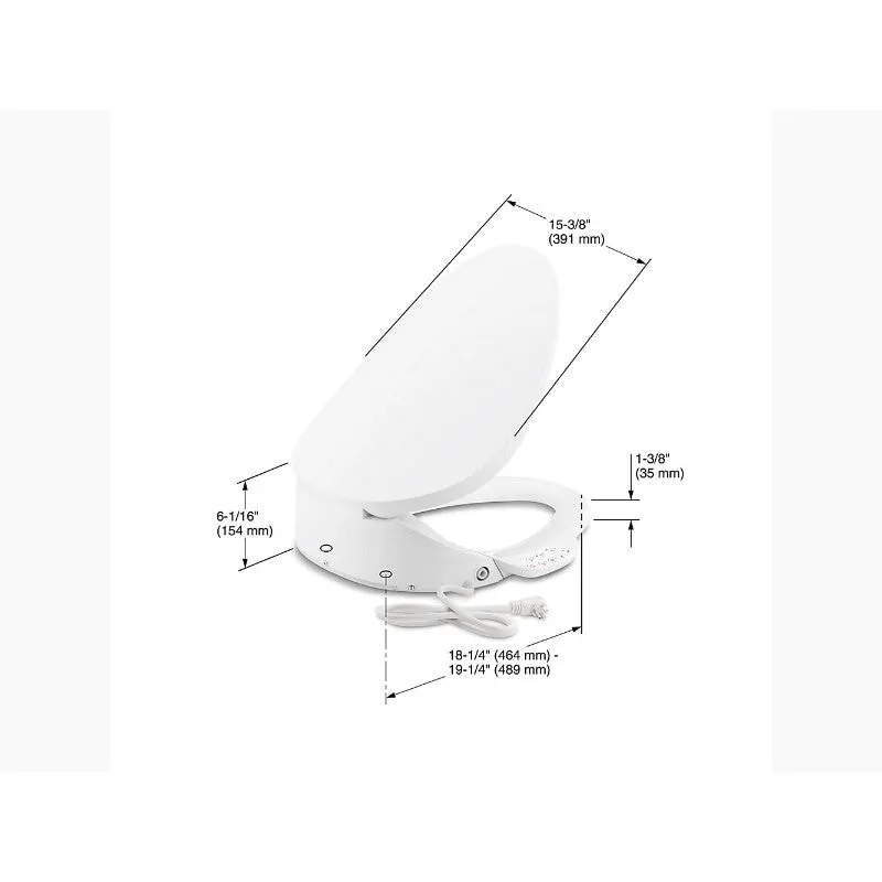 C3-230 Elongated Electronic Bidet Seat in White