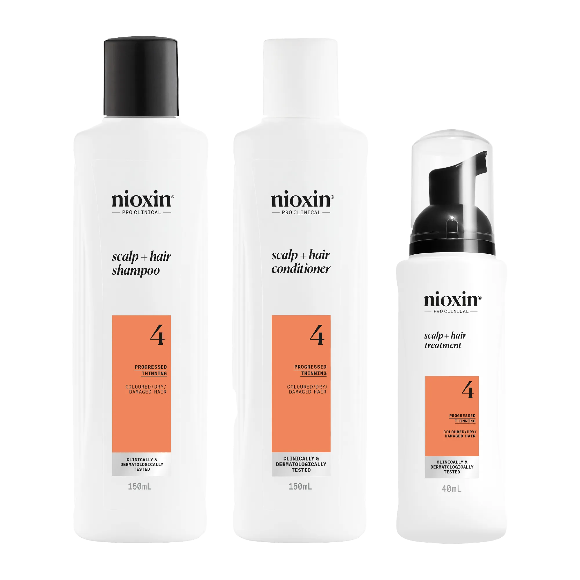 Nioxin Scalp   Hair Thickening System 4 Full Size Kit for Damaged Hair with Progressed Thinning