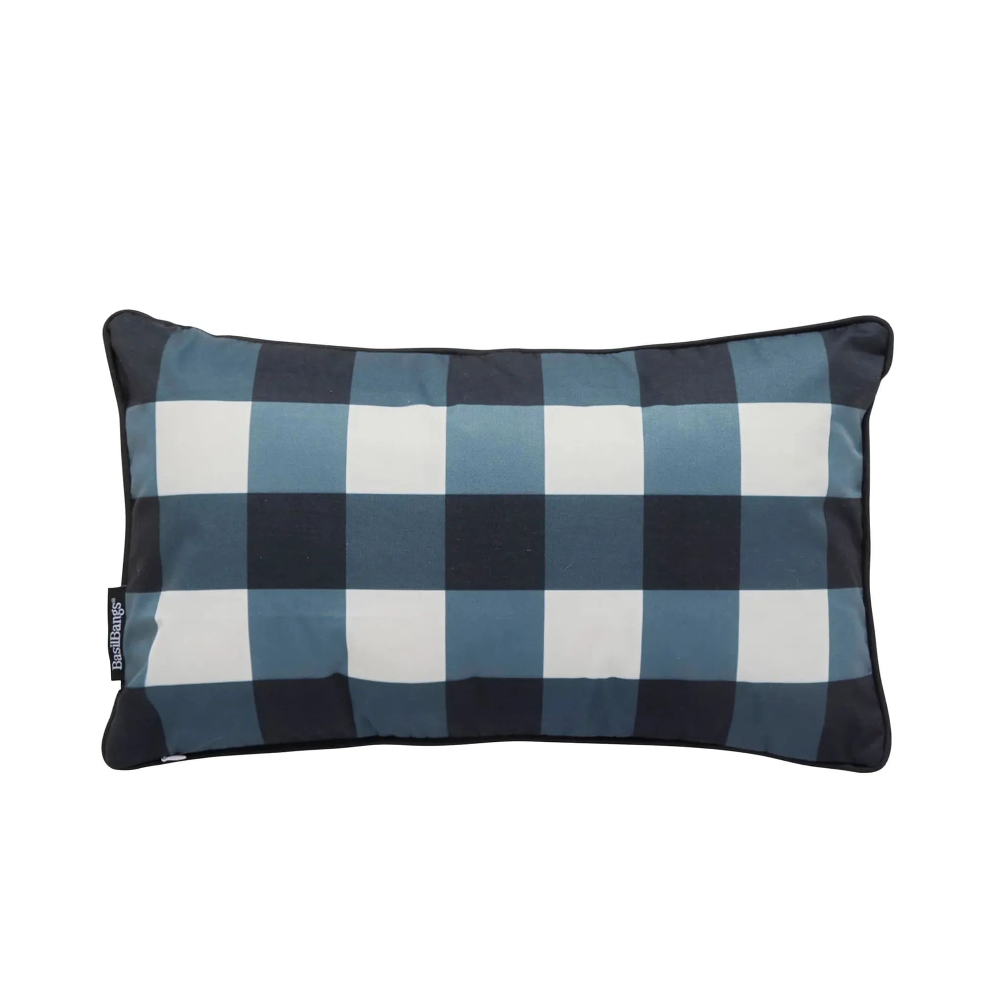 Outdoor Cushion - Gingham Black 50x30cm