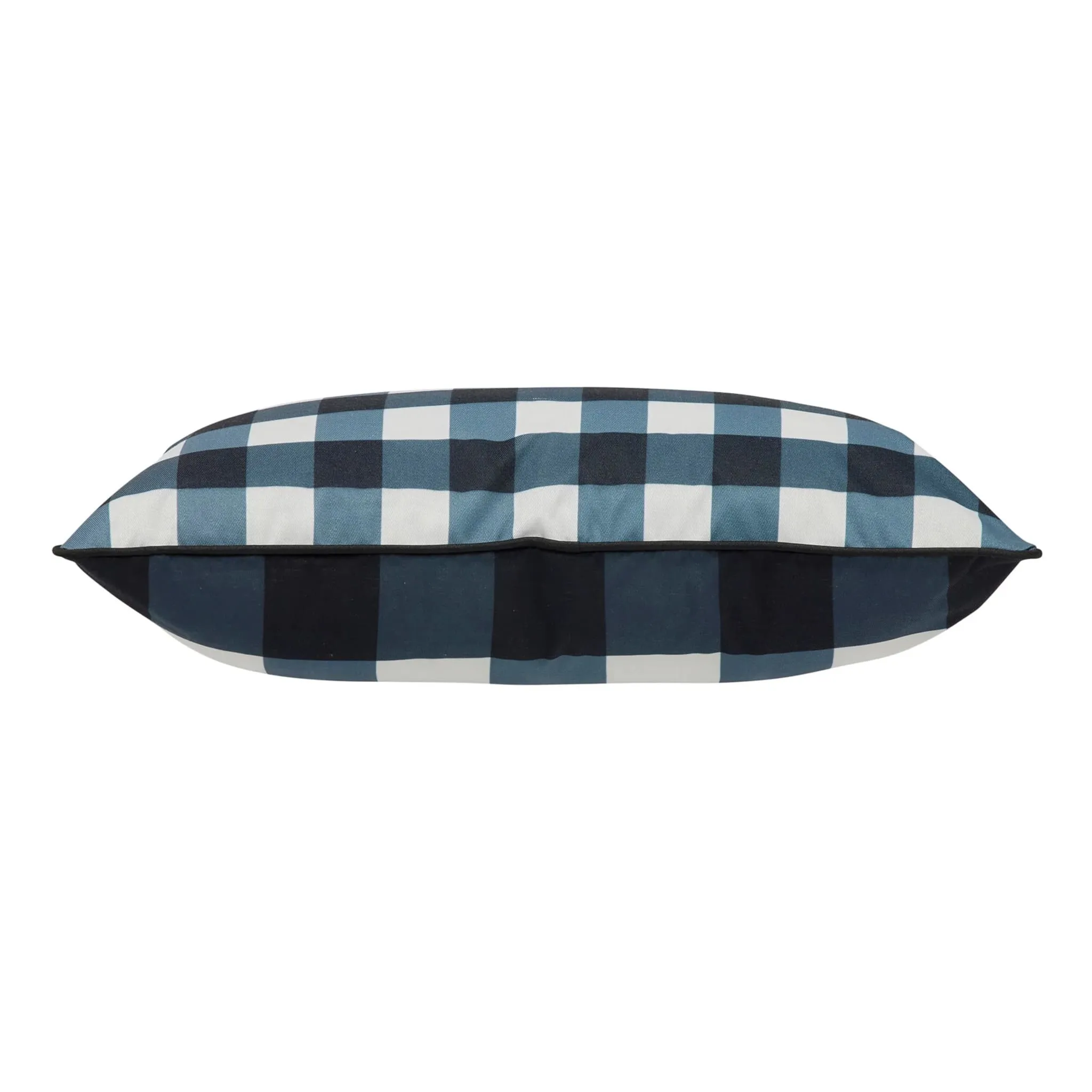 Outdoor Cushion - Gingham Black 50x30cm