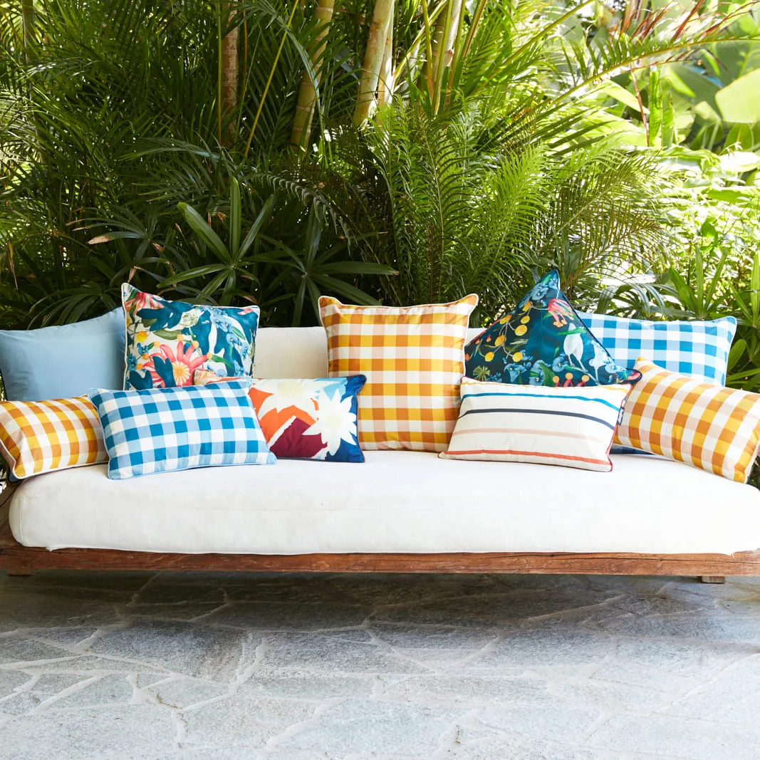 Outdoor Cushion - Gingham Mineral 50x50cm