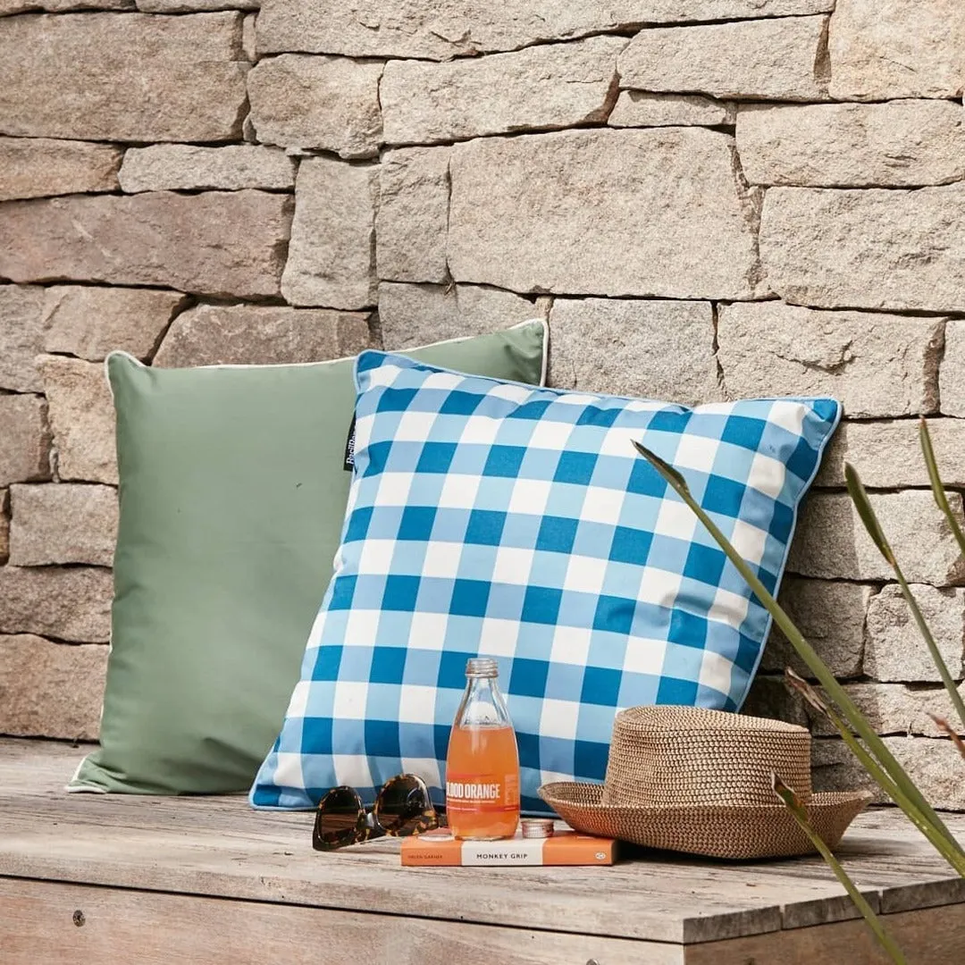 Outdoor Cushion - Gingham Mineral 50x50cm