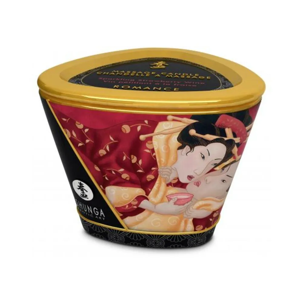 Shunga Massage Candle Romance Strawberry Wine 5.7oz